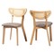 Baxton Studio Dannell Mid-Century Modern Grey Fabric and Natural Oak Finished Wood 2-Piece Dining Chair Set 236-2PC-13294-ZORO - alternate 1